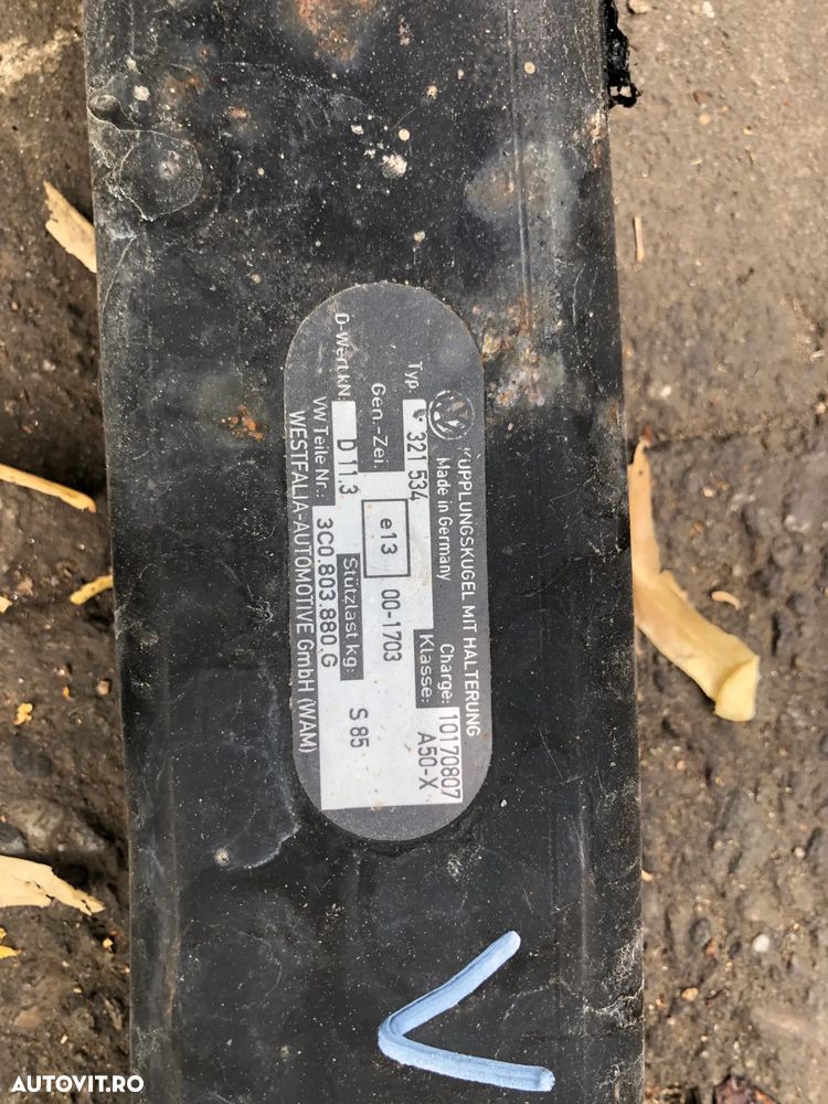 Carlig cui tractare VW Volkswagen Passat B6 break 2007 - 3