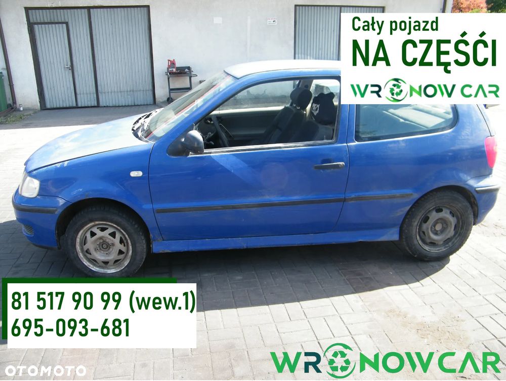 Volkswagen Polo III FL (6N2) (99-01r.) 1.4 B 100 KM. Silnik AUB Skrzynia ETC lakier 1C/A5C .Cały na części.GWARANCJA !!! Przód Tył Zestaw Komplet Drzwi Klapa Zderzak Błotnik Maska Grill Atrapa Szyba Pas Lampa Lusterko Boczki Fotel Kanapa Kokpit Deska Rozdzielcza Przełącznik Włącznik Sterownik Przewody Wiązka Instalacja Moduł Komputer Czujnik Listwa Pompa Alternator Wtryski Głowica Rozrusznik Kompresor Sprzęgło Dwumas Silnik Skrzynia ABS Klimatyzacji Paliwa Wspomagania Kolektor Turbina Przepustnica Zawór Chłodnica Koło Hak Belka Sanki Zawieszenie Mcpherson Półoś Amortyzator Wydech Tłumik Zacisk Most - 1