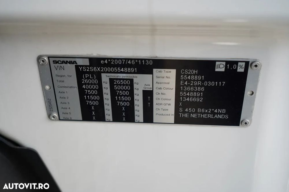 Scania S 450 / SET TANDEM / 120 M3 /  I-PARK COOL  / CONTRACTUL DE SERVICE - 35