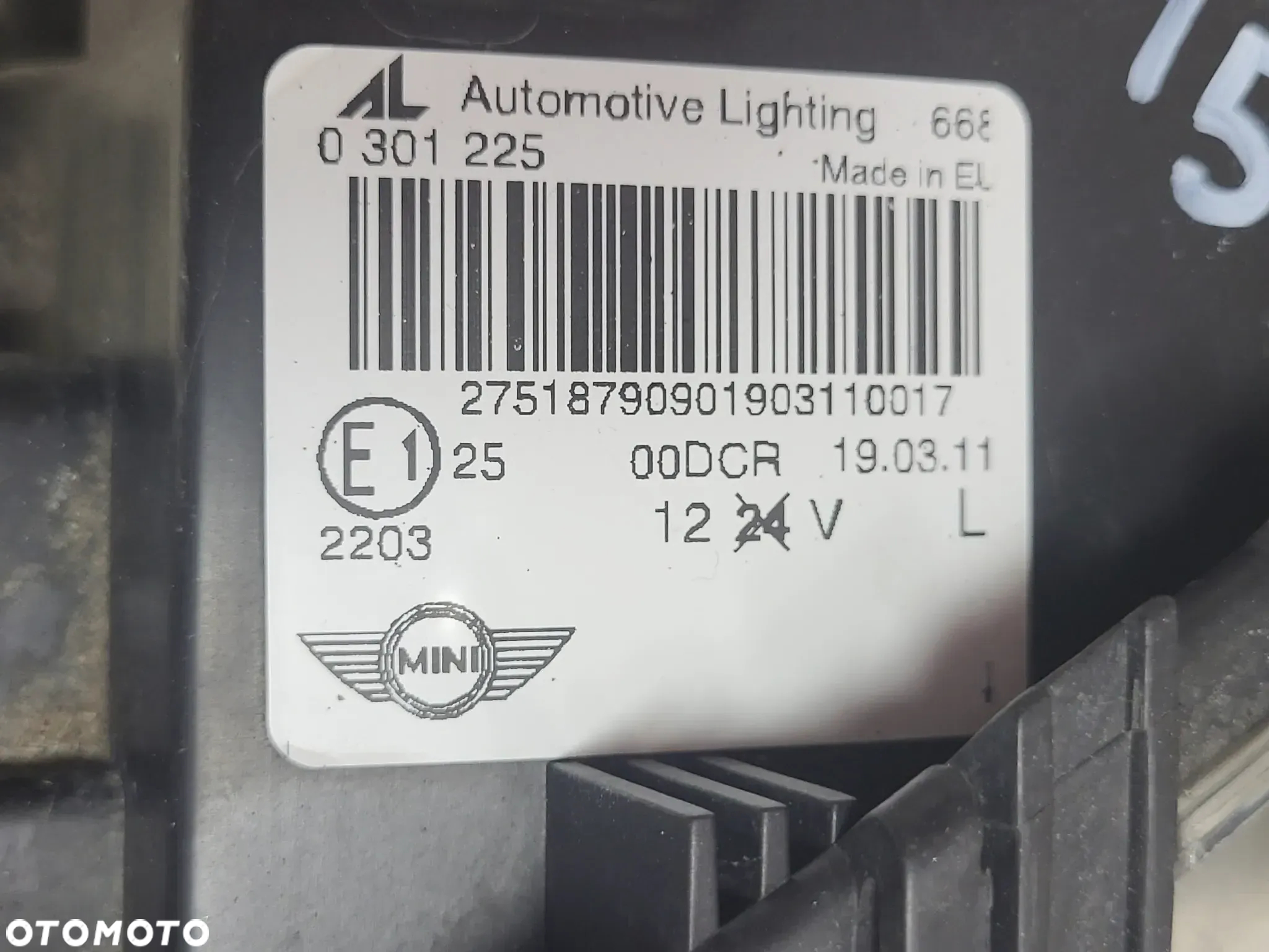 MINI COOPER R55 R56 R57 06-13 BI XENON LEWA LAMPA KOMPLETNA EU - 8