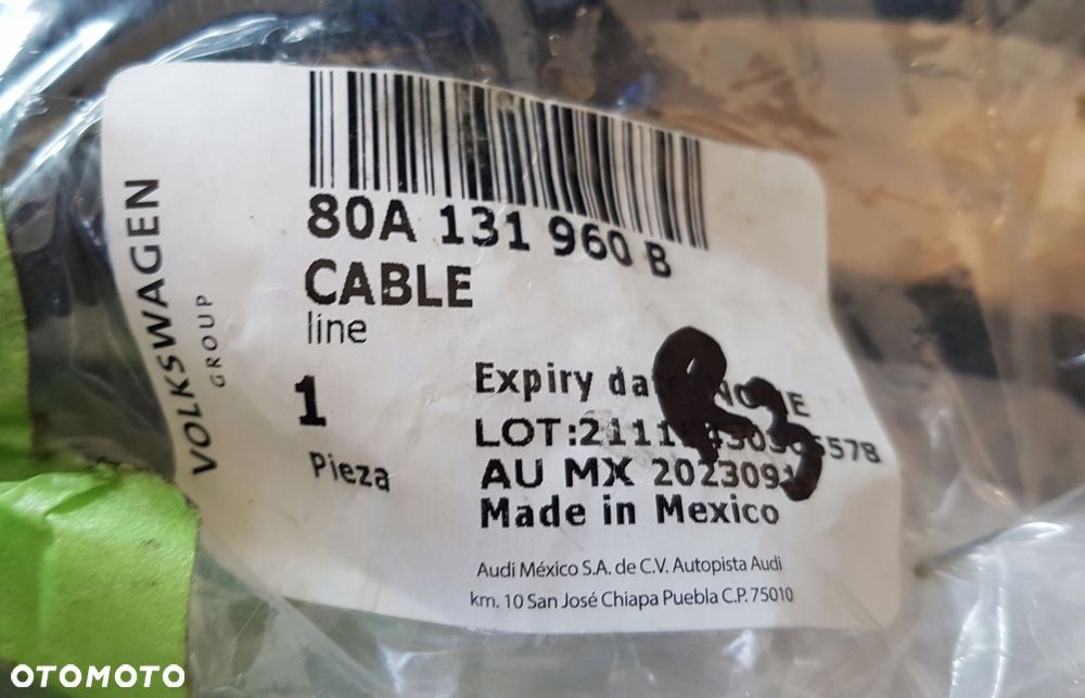 audi q5 17^ przewód wiązka adblue 80a131960b - 4
