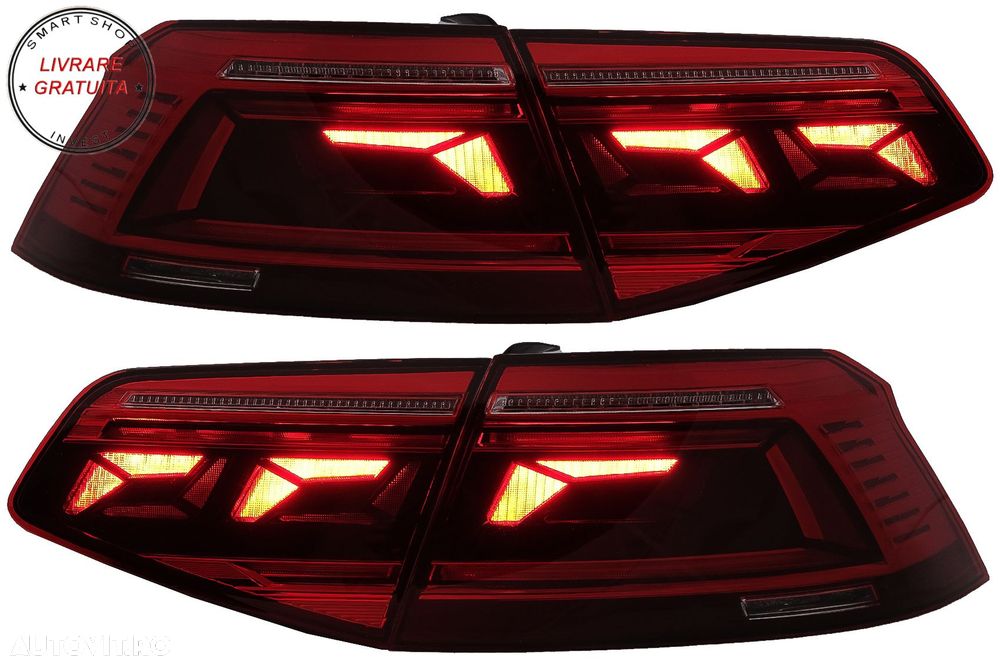 Stopuri LED VW Passat B8 3G (2015-2019) Sedan B8.5 Design cu semnal dinamic- livrare gratuita - 10