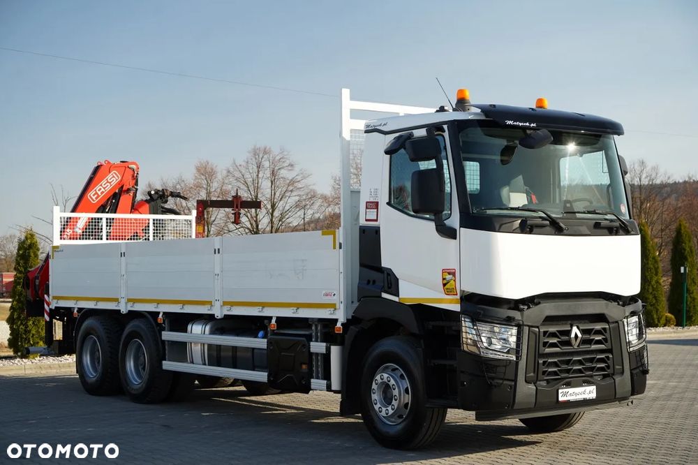 Renault C 430 / 6x4 / SKRZYNIOWY 7,2 M + HDS FASSI F215A / WYSÓW 10 M / STEROWANIE RADIOWE / WIDŁY / ROTATOR - 11