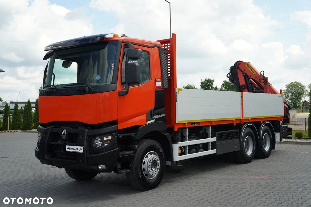 Renault C 430 / 6x4 / SKRZYNIOWY 6,5 M + HDS PALFINGER PK 18 002-EH C  / WYSÓW 12,5 M / STEROWANIE RADIOWE / ROTATOR / WIDŁY DO PALET - 7