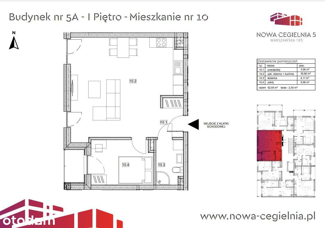 LIPIEC 2025 - 2 pokoje, 52,59 m2 + balkon