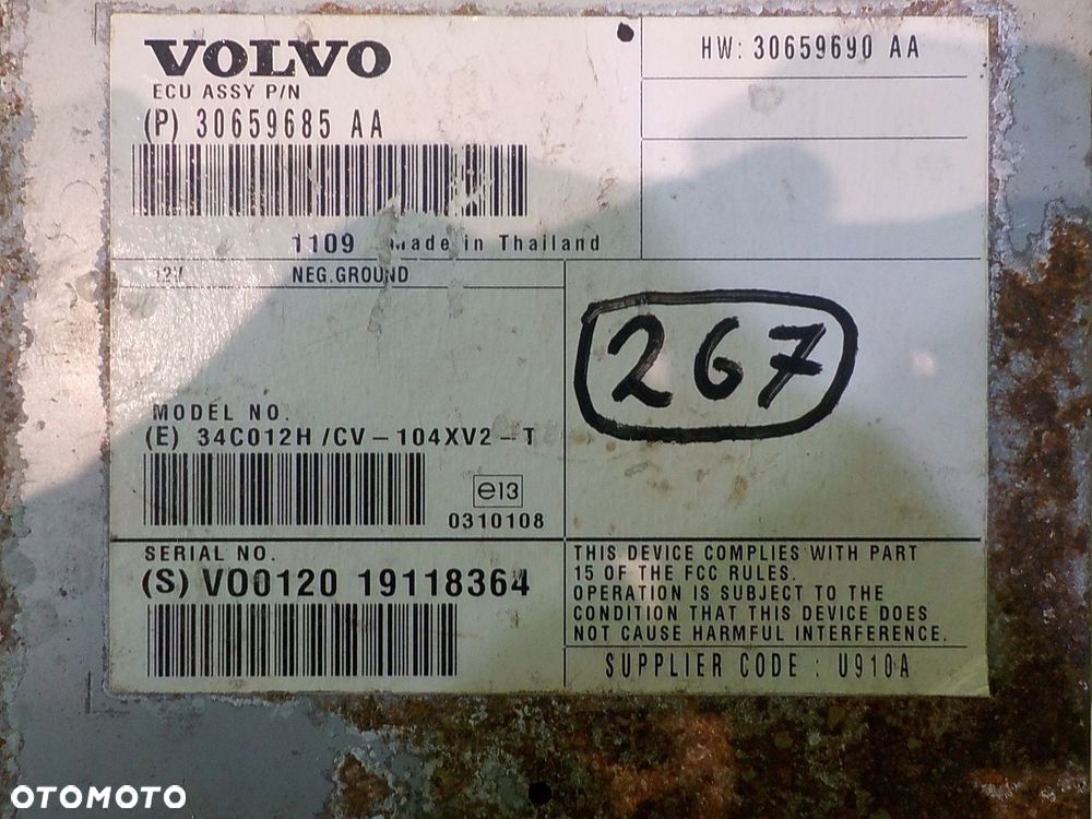VOLVO V60 I S60 II R-DESIGN 2.4 D3 11r KOMBI wzmacniacz 30659685AA - 12