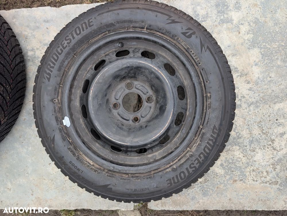 Janta tabla 15'' 4x108 Roata Rezerva FORD Transit Tourneo Courier Renault Peugeot cauciuc 195/60R15 Bridgestone ET76-1100-AB BB / 2150850