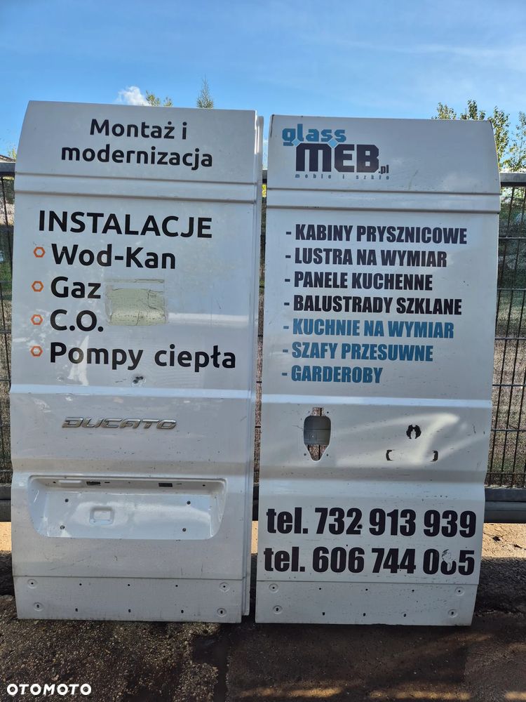 Drzwi lewy prawy tył Fiat Ducato III Jumper Boxer H2 komplet