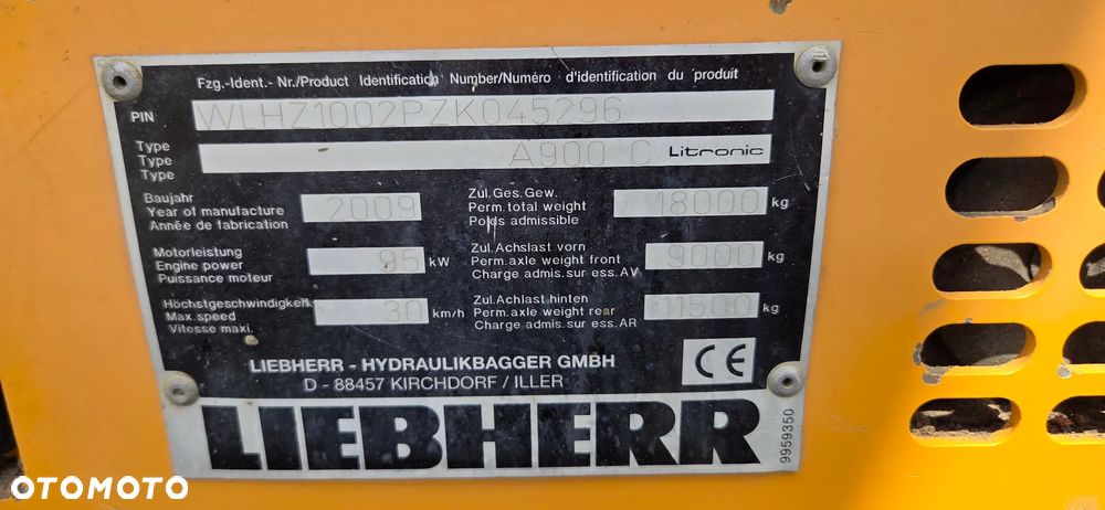 Liebherr <<Koparka Liebherr A900C, 2009r, ROTO, szybka skrzynia, z Holandi>> - 13
