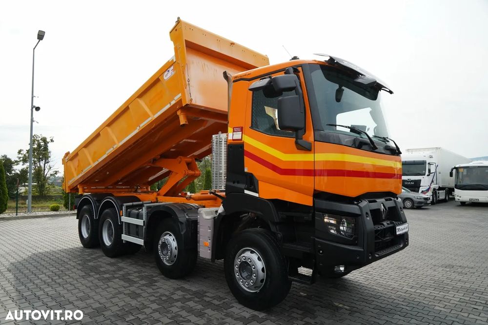 Renault K 480 / 8x4 / BASCUNĂ CU DOUĂ SENSURI / HYDRODOLT / UȘĂ CU BALAMALE / IMPORTAT / CONTRACT POST-SERVICE - 7