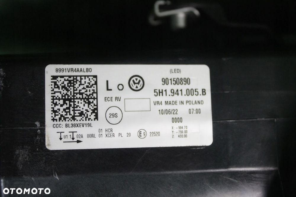 LAMPA LEWA PRZÓD VW GOLF 8 VIII FULL LED OE 5H1941005B - 7