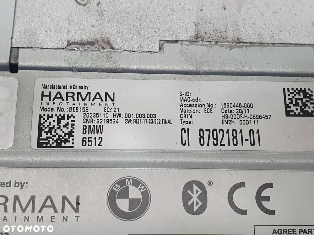 RADIO CZYTNIK NAWIGACJI BMW X4 F26 8792181 - 3
