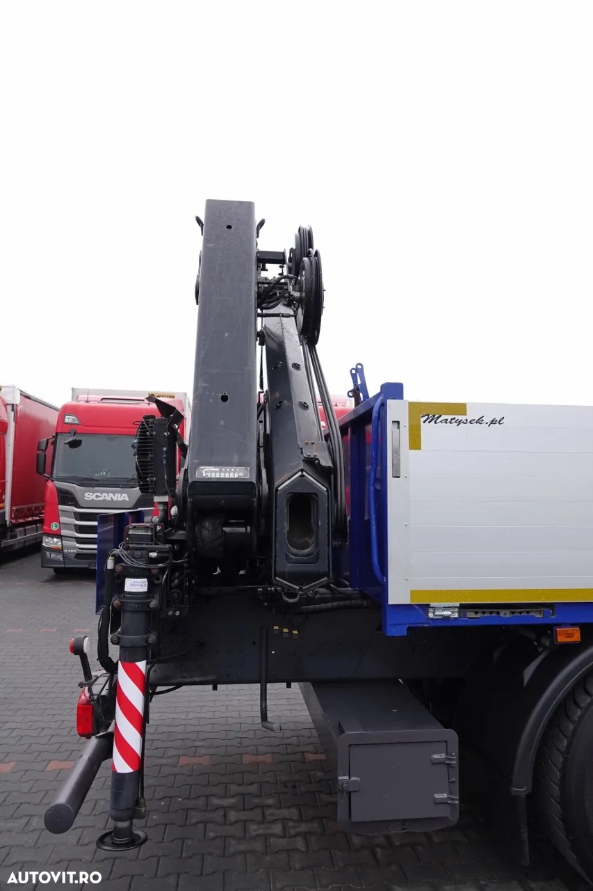 Scania P420 / 6x4 / BOX - 6.8 m / HDS HIAB 188 4x extension -13 meters / EURO 6 / RADIO CONTROL / ROTATOR / PALLET FORKS - 16