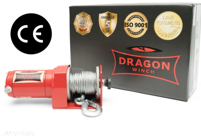 troliu DRAGON WINCH 2000 Lbs(trage 906 kg) - 2