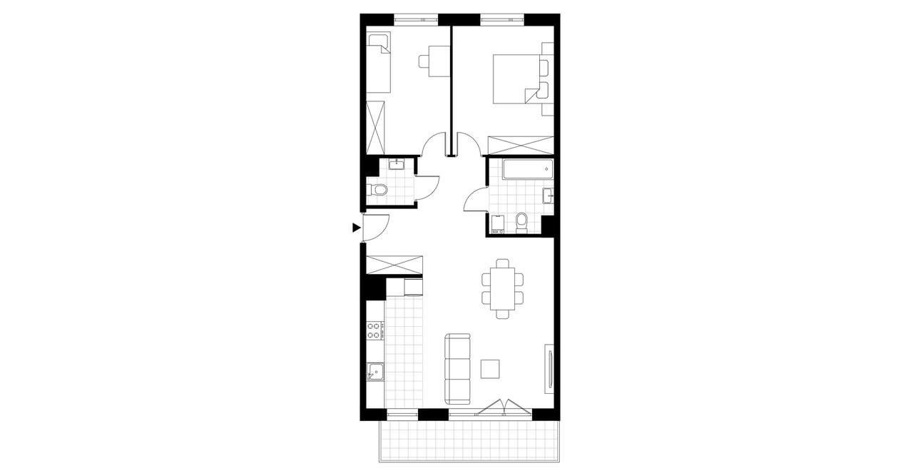 3-pokojowe mieszkanie 73m2 + balkon - Pełny obrazek: 3/23