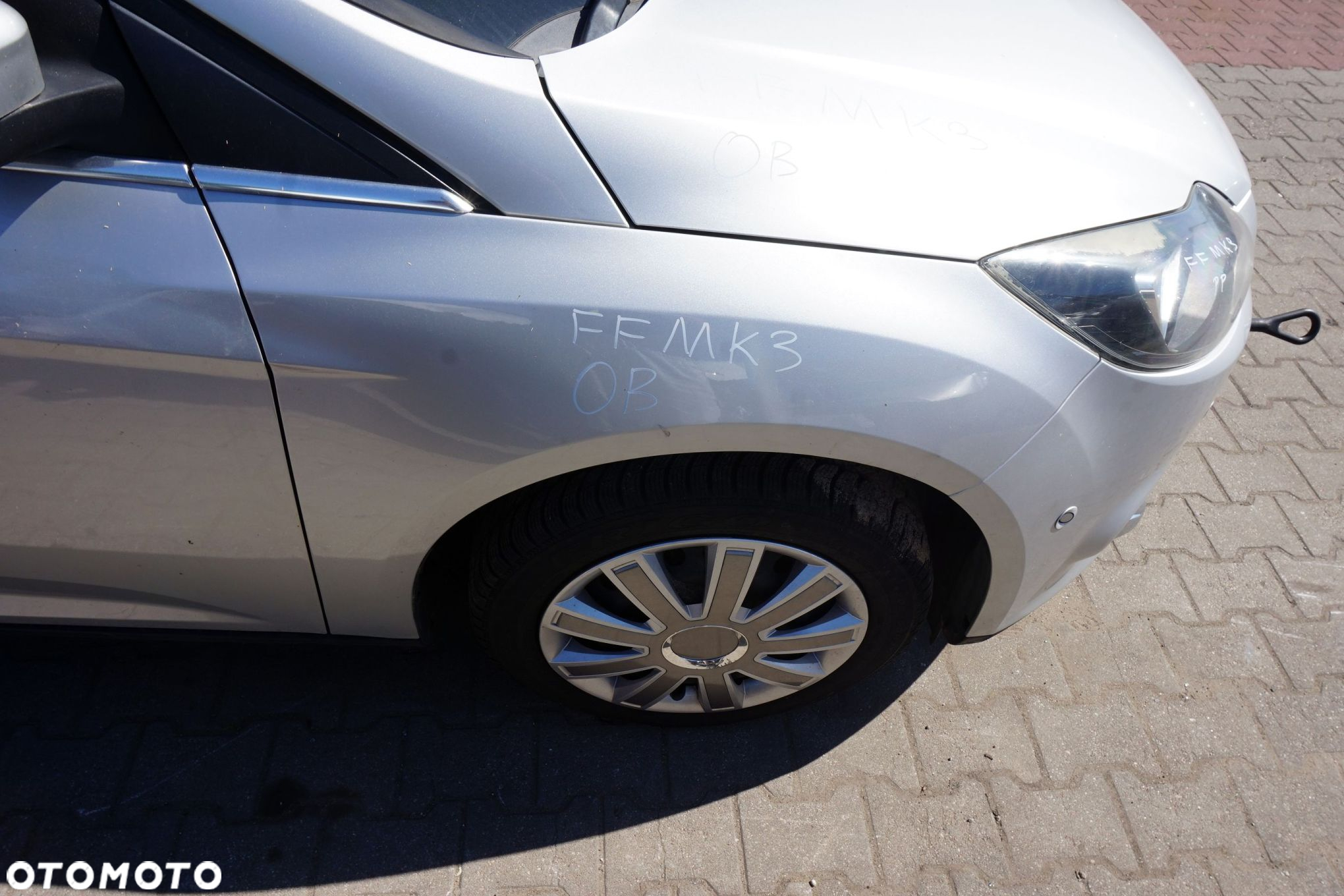 MASKA ZDERZAK BŁOTNIKI LAMPY FOCUS III MK3 OB 0B  FORD 2010-2014 SREBRNY PRZÓD KOMPLETNY - 11