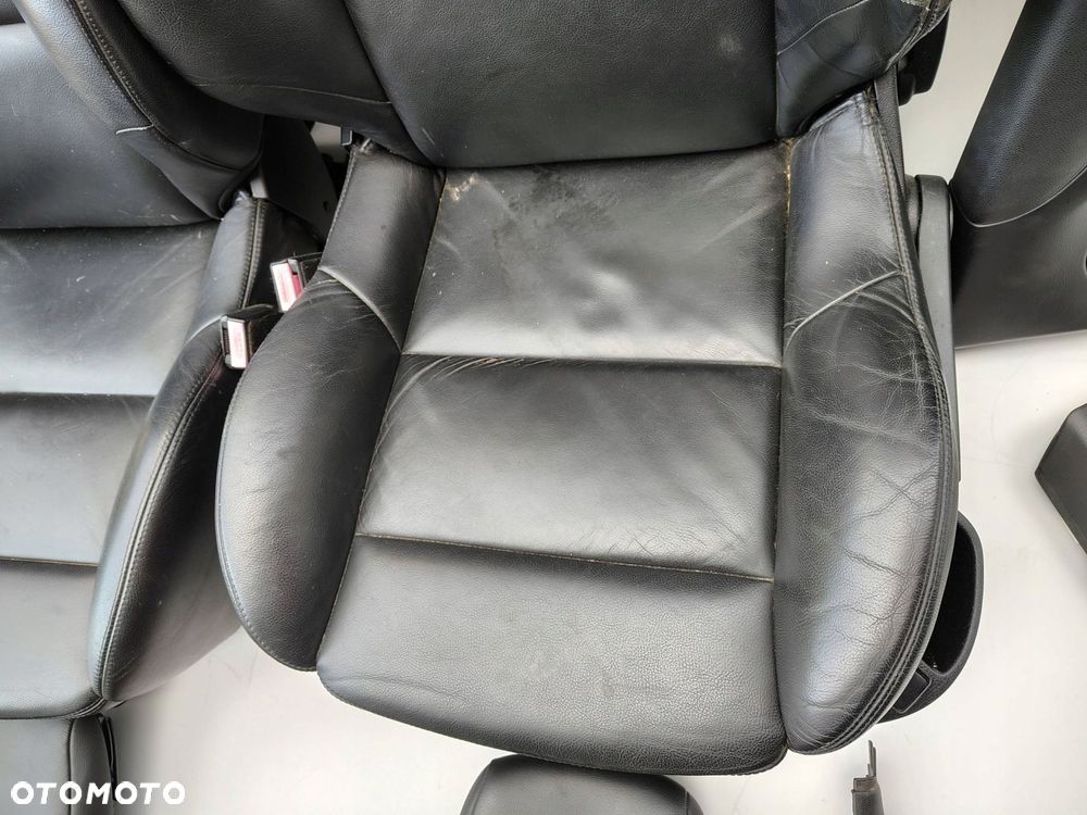 FOTEL FOTELE BOCZKI KOMPLET CZARNA SKÓRA GRZANE PEUGEOT 307 CC - 10