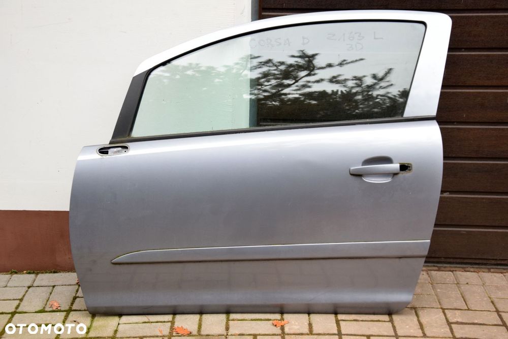 Opel Corsa D Drzwi lewe 3D Z163 Ładne, bez korozji, bez malowania - 1