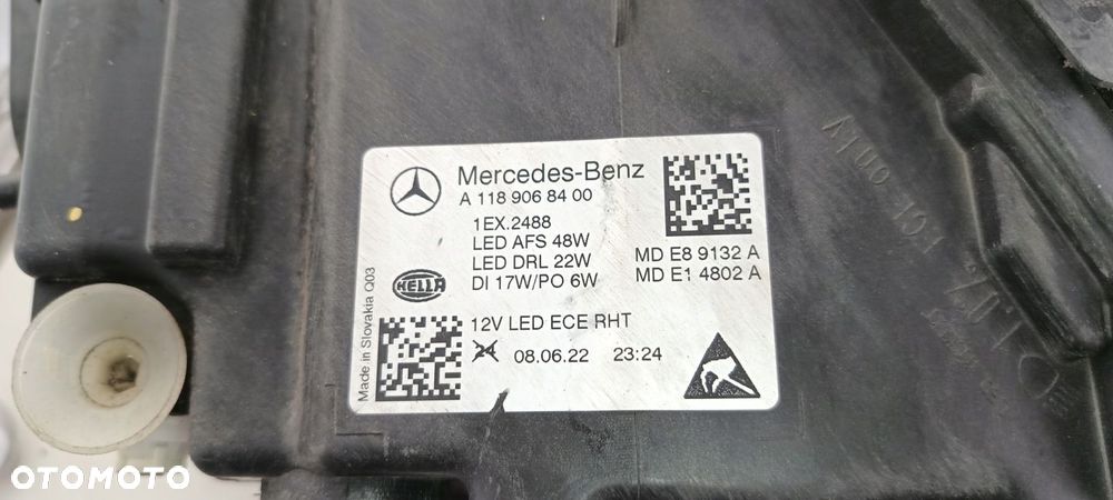 MERCEDES CLA W118 lampa prawa przód led A1189068400 EUROPA - 8