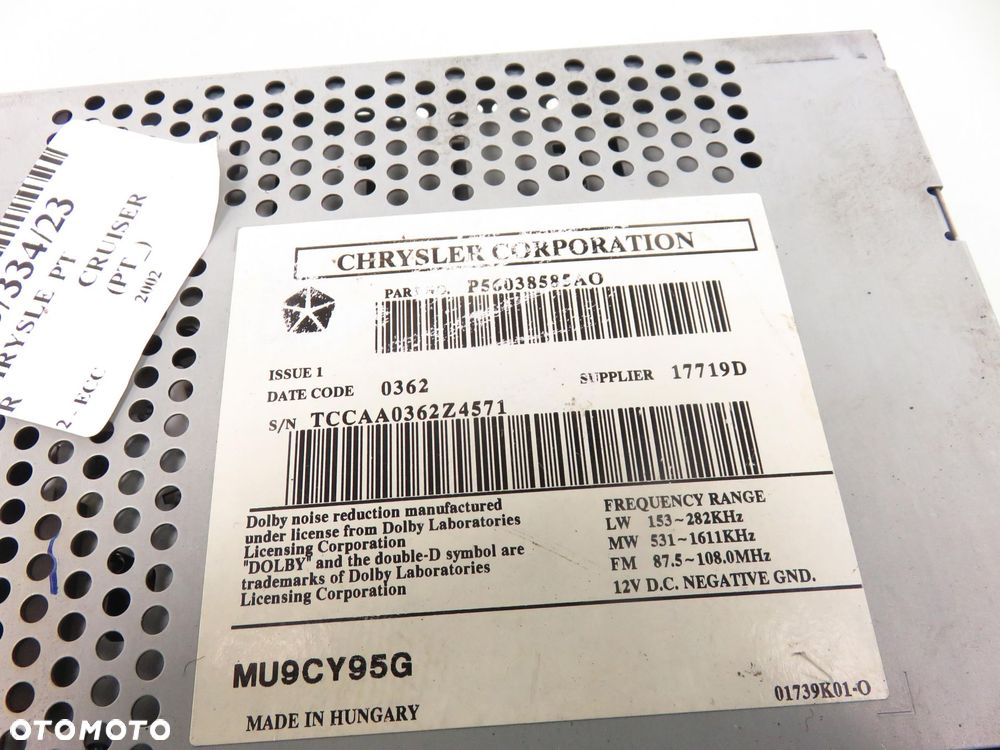 RADIO KASETA  CHRYSLER PT CRUISER (PT_) P56038585AO - 6