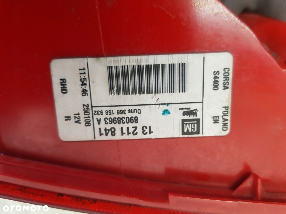 lampa prawy tył Opel Corsa D 3d - 5
