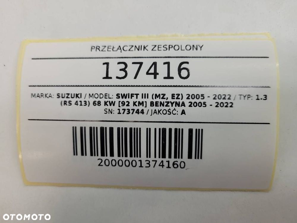 PRZEŁĄCZNIK ZESPOLONY SUZUKI SWIFT III 173744 EUROPA KOMPLET - 15