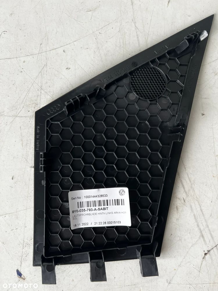 OSŁONA MASKOWNICA GŁOŚNIKA PRAWY LEWY AUDI A3 8Y0035423A 8Y0035424A 8Y0035793A 8Y0035794A - 4