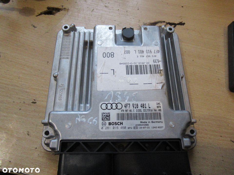 KOMPUTER STEROWNIK SILNIKA AUDI A6C6 4F7910401L  4F0907401E  0281016460 - 1