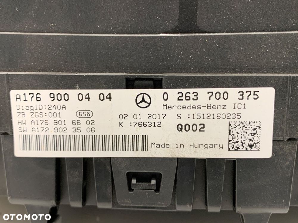 LICZNIK  MERCEDES-BENZ KLASA A (W176) 2012 - 2018 A 180 (176.042) 90 kW [122 KM] benzyna 2012 - 2018 - 5