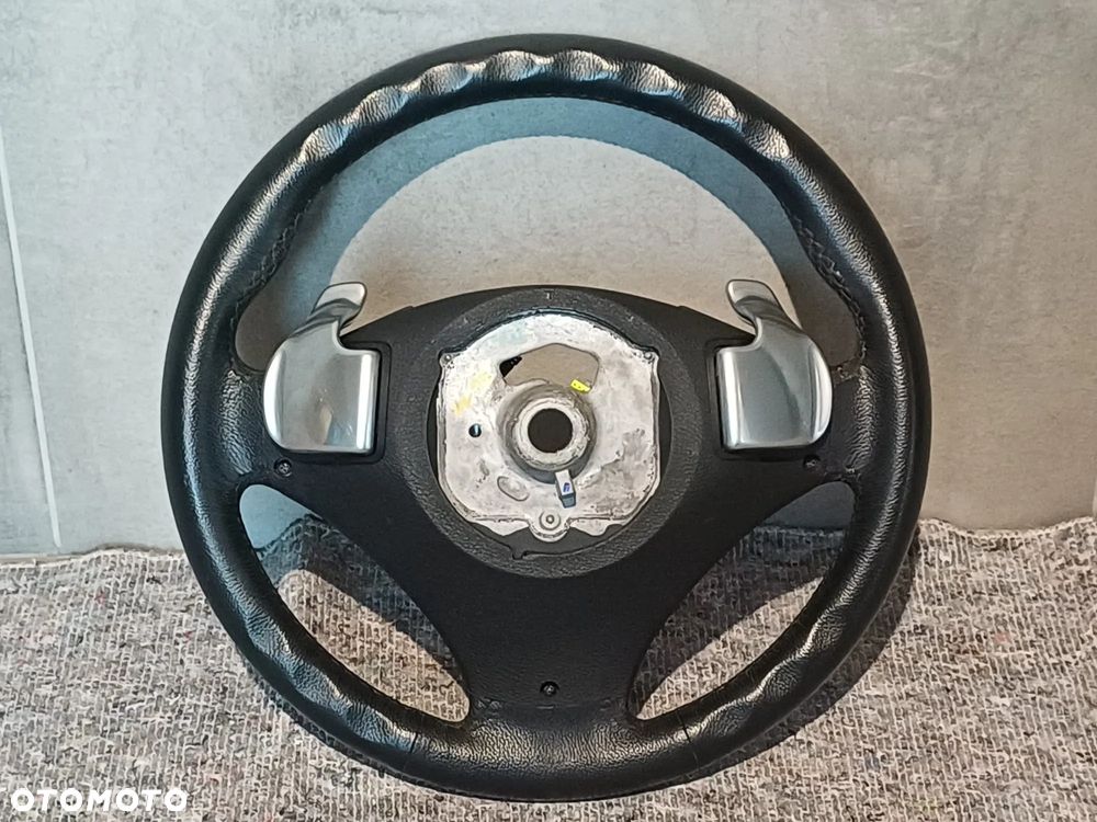 NR 592 Kierownica multifunkcja BMW X6 E72 E71 skóra łopatki 9149030 - 7