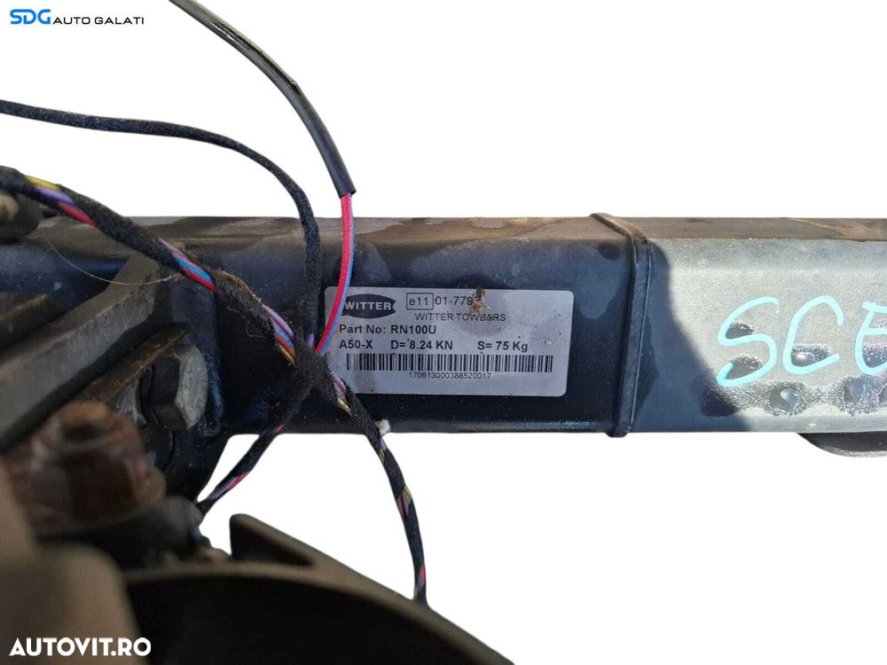 Carlig Remorcare Tractare Complet cu Instalatie Electrica FARA Cui Renault Scenic 3 2009 - 2016 [LC1698] - 2