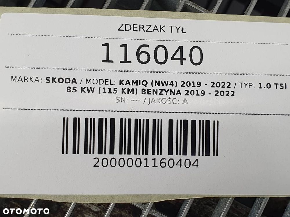 ZDERZAK TYŁ PDC KOMPLETNY SKODA KAMIQ LF9R CZARNY - 13