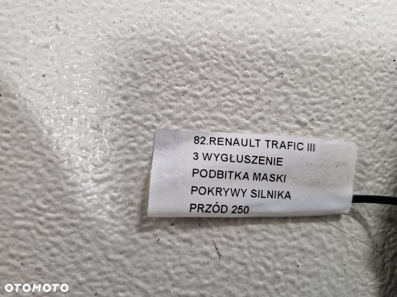 renault trafic 3 iii wygłuszenie podbitka maski pokrywy silnika przód - 8