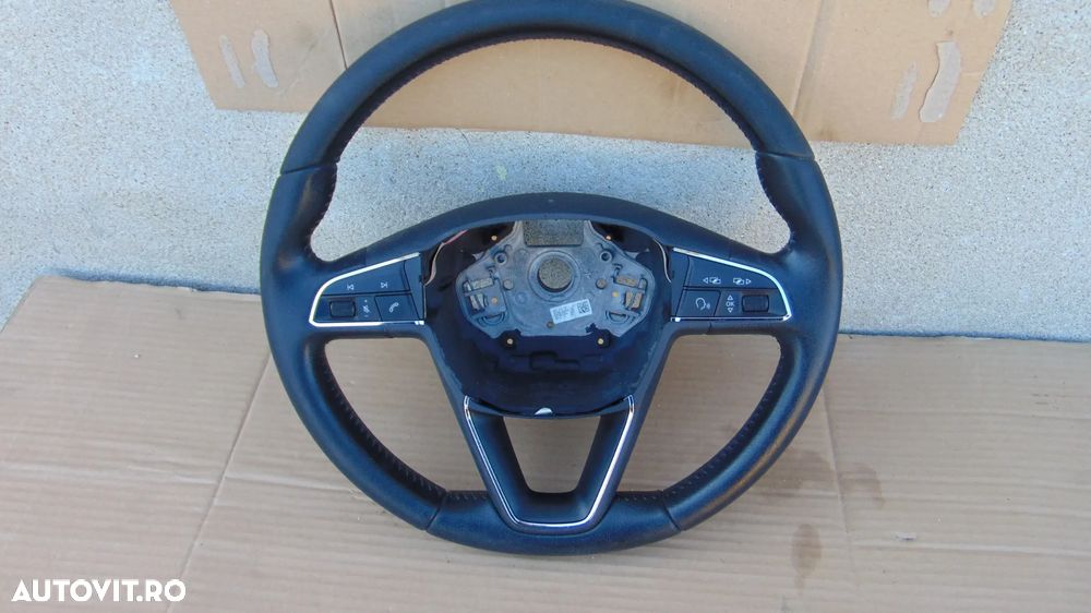 Volan cu 3 spite Seat Leon an 2017-2019 cod 5F04119091L - 2