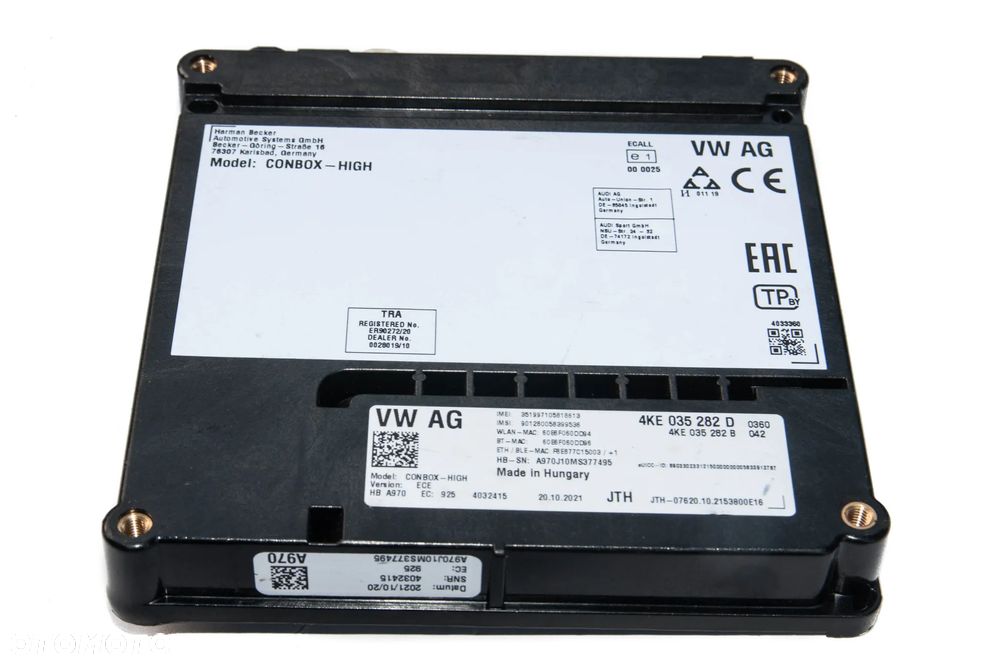 MODUŁ STEROWNIK SOS KOMPUTER AUDI VW 4KE035282D NOWY - 1