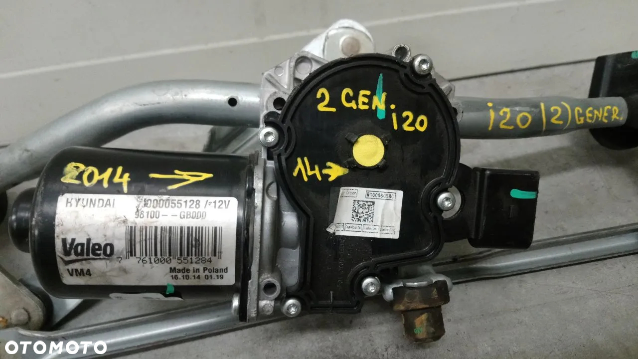 MECHANIZM WYCIERACZEK HYUNDAI I20 2 GEN 14- - 2