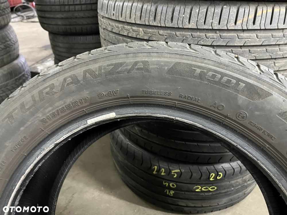 2x opony letnie 215/55r17 bridgestone turanza t001 6,2mm Cena za 2szt - 5