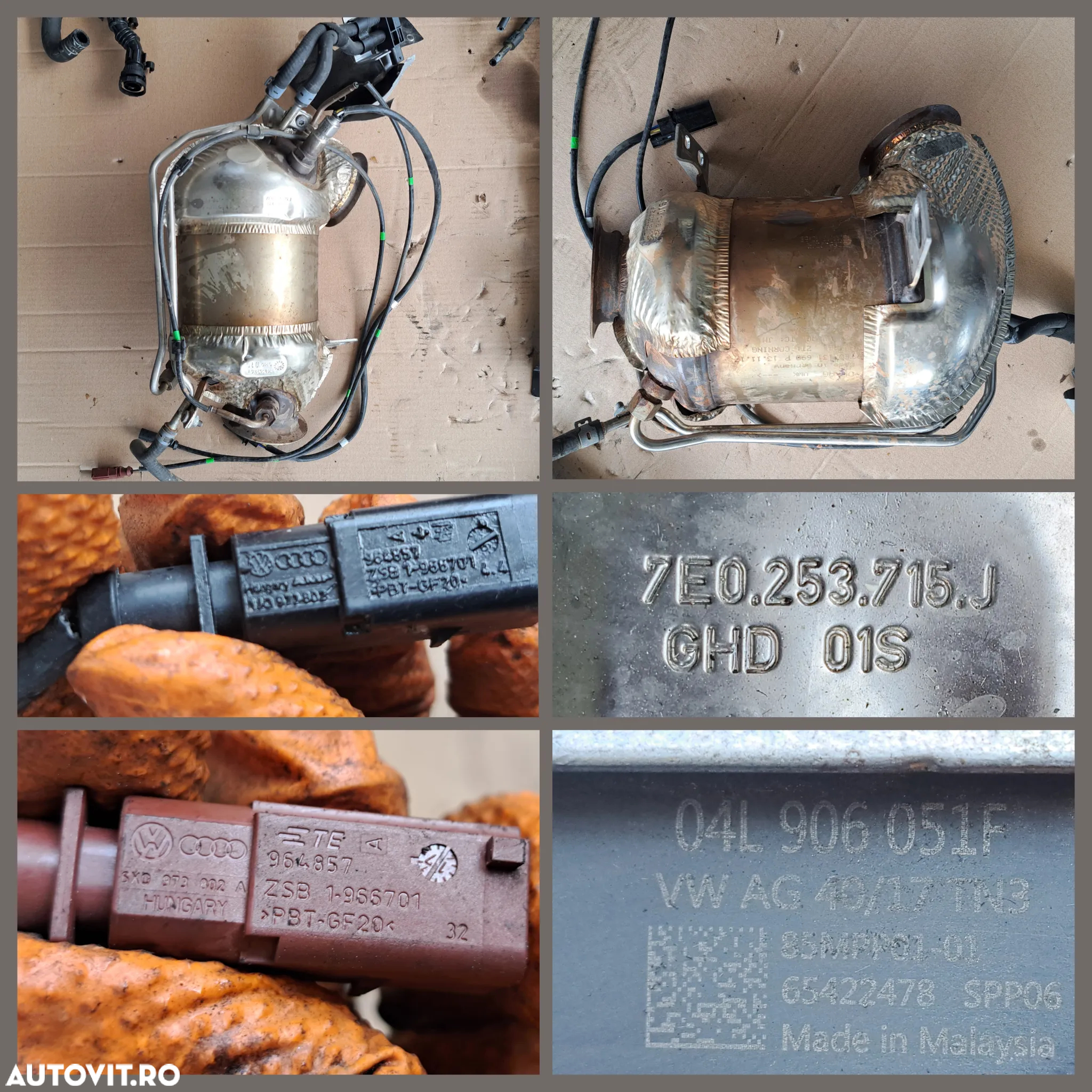 -2- Anexe motor CXH VW T6 2.0 tdi 2019 21 000 km catalizator sonda lambda supapa vacuum flansa lichid racire fulie motor fulie pompa servo pompa recirculare apa instalatie electrica motor - 2