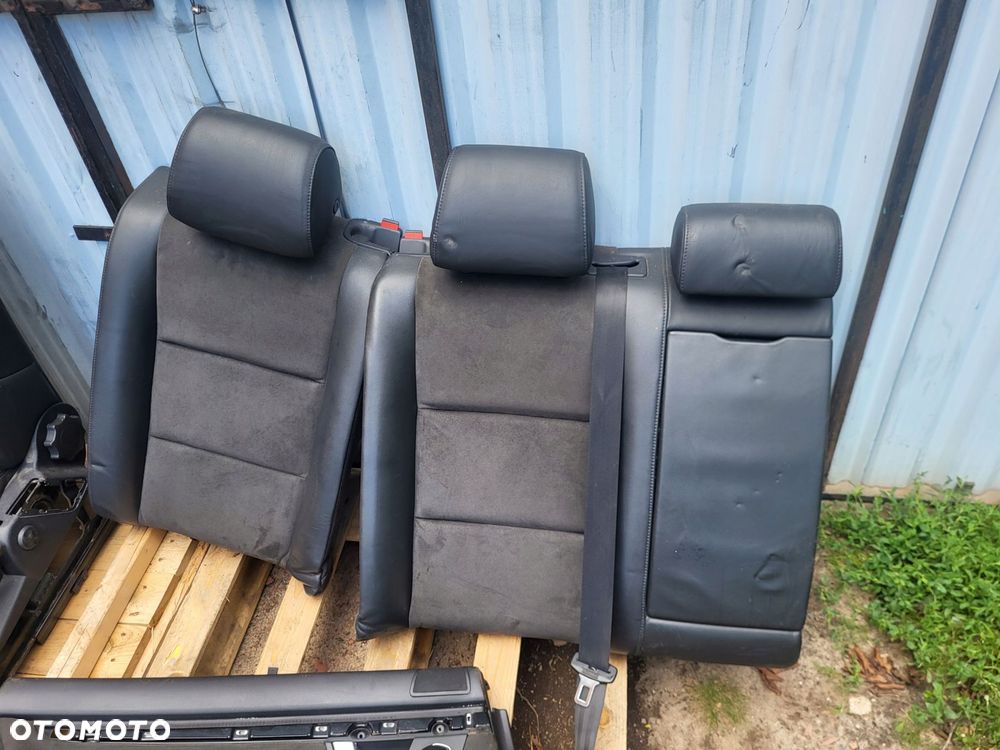 fotele + boczki kanapa audi a4 b6 s line pół skóra alkantara komplet - 5