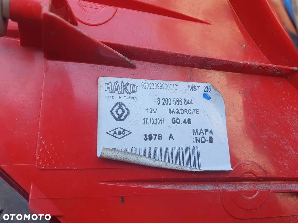 RENAULT CLIO III KOMBI LAMPA PRAWA TYLNA PRAWY TYŁ 8200586844 20230748 ORYGINAŁ - 4