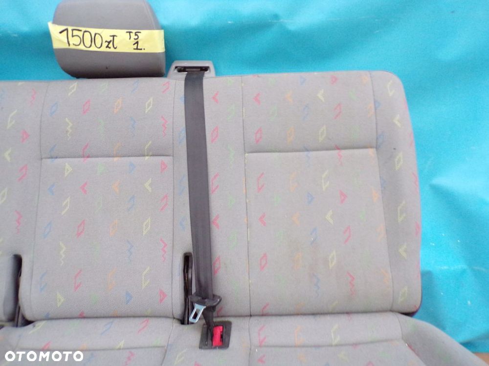 VW T5 TRANSPORTER CARAVELLE 04- FOTEL 3 OSOBY KANAPA III RZĄD - 5