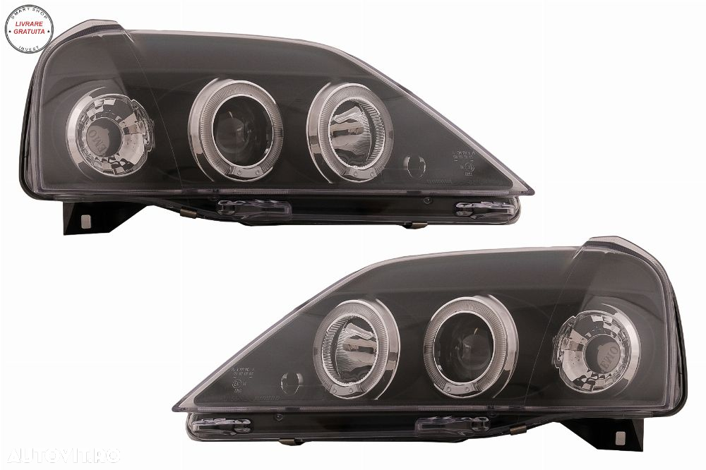 Faruri LED Angel Eyes Dacia Logan (2004-2008) Negru- livrare gratuita - 11