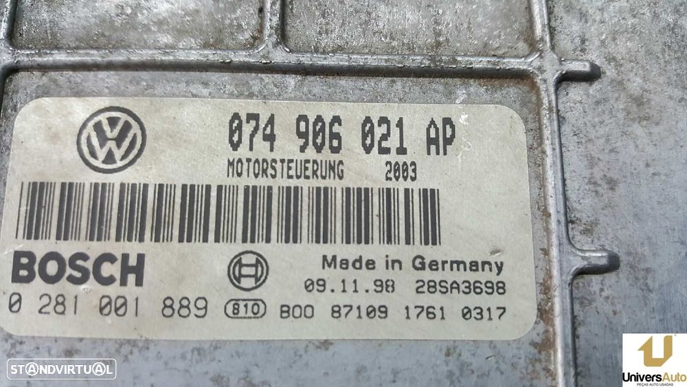 CENTRALINA DO MOTOR UCE VOLKSWAGEN LT CAJA CERRADA / COMBI (MOD. 1997) LT  35  C... - 3