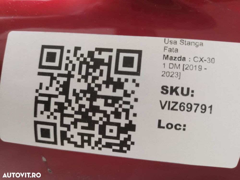 Usa Stanga Fata Mazda CX-30 1 DM 2019 2020 2021 2022 2023 Originala - 9