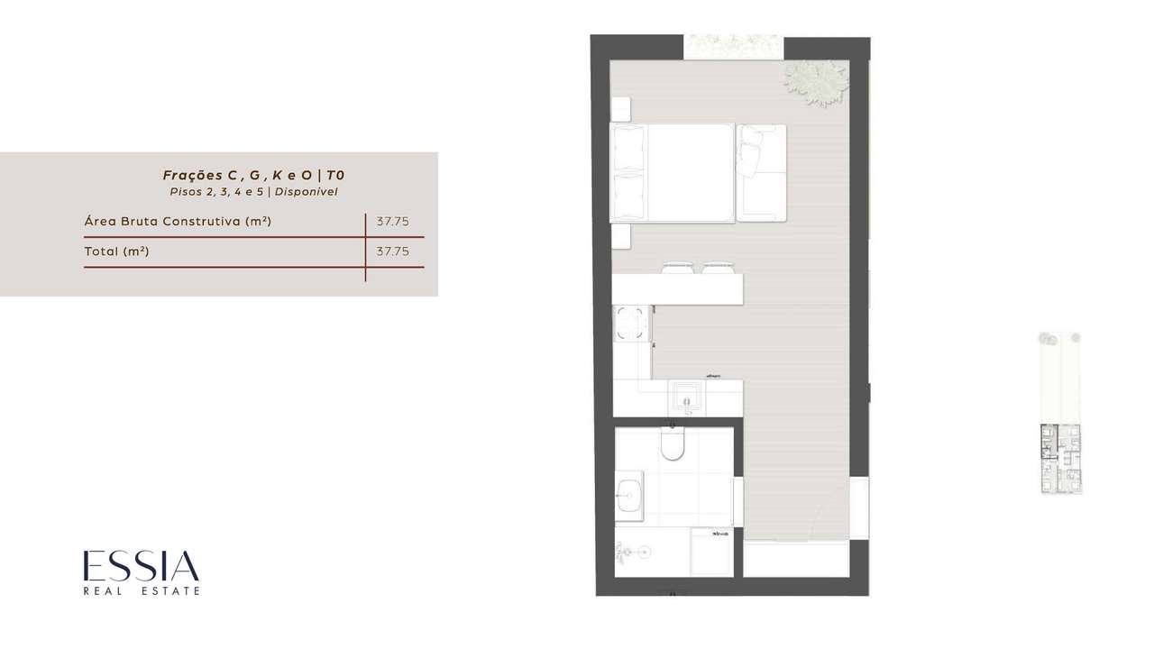 Apartamento T0 no GRID2891 em Matosinhos - Grande imagem: 5/9