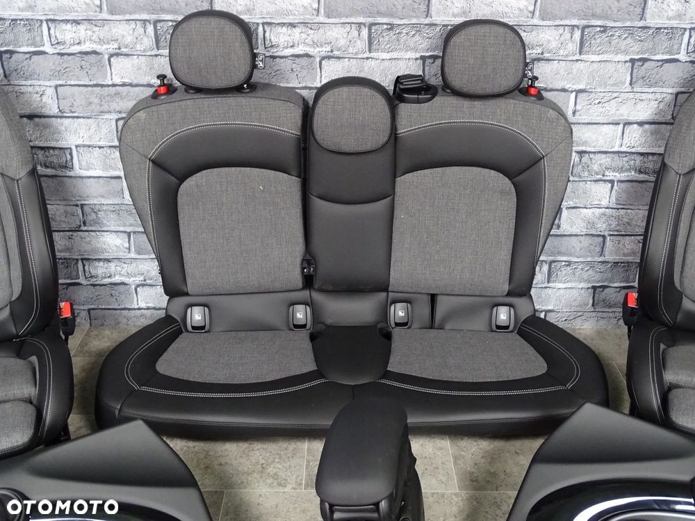 MINI F55 FOTELE KANAPA BOCZKI TUNEL ŚRODEK WNĘTRZE NOWE CARBON BLACK - 4