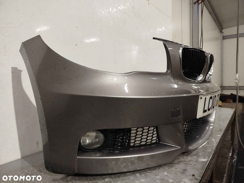 + ZDERZAK PRZÓD PRZEDNI DO BMW SERII 1 E82 M POWER M PAKIET SPACEGRAU A52 SZARY HALOGENY - 3