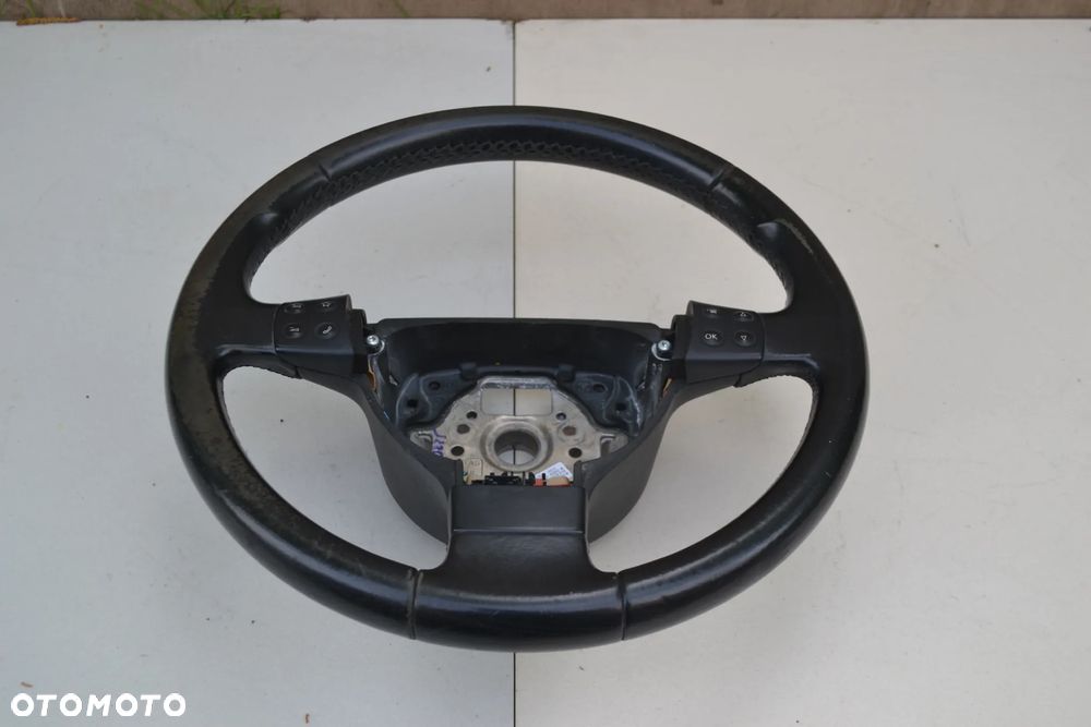 VW PASSAT B6 GOLF V PLUS POLO CADDY JETTA KIEROWNICA TRÓJRAMIENNA MULTIFUNKCJA SKÓRA 3C0419091R - 2