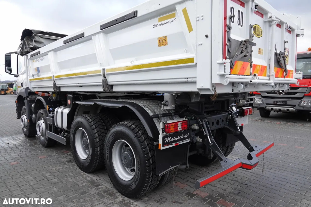Mercedes-Benz AROCS 3243 / 8x4 / CAMION BASCULANTE + HYDROBOARD / BORDMATIC / MEILLER KIPPER / EURO 6 / ANVELOPE 100% / 50.000 km. - 16