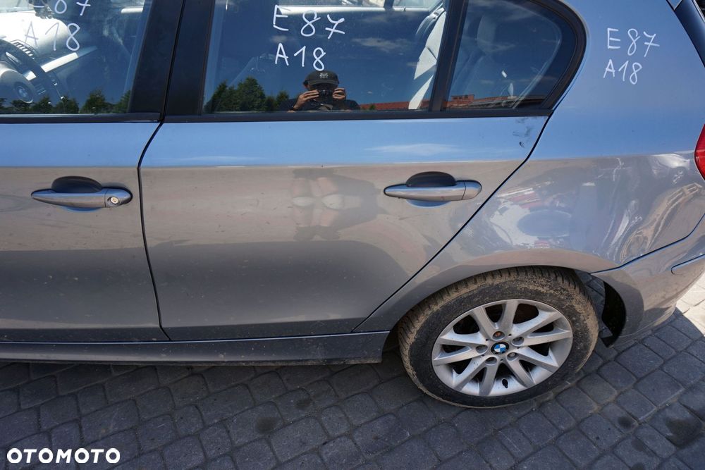 DRZWI TYLNE LEWE 1 E87 LIFT 5D HB A18  QUARZBLAU BMW 2007-2011 - 3